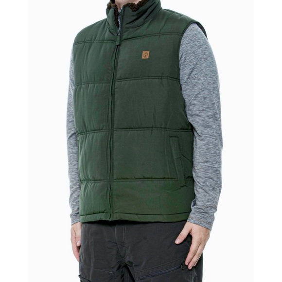Coleman Other - COLEMAN • Hunter Green Sherpa-Collar Insulated Quilted Puffer Vest
